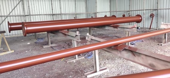 Blasting and Painting for Pipes in Jubail, Saudi Arabia